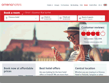 Tablet Screenshot of omenahotels.com